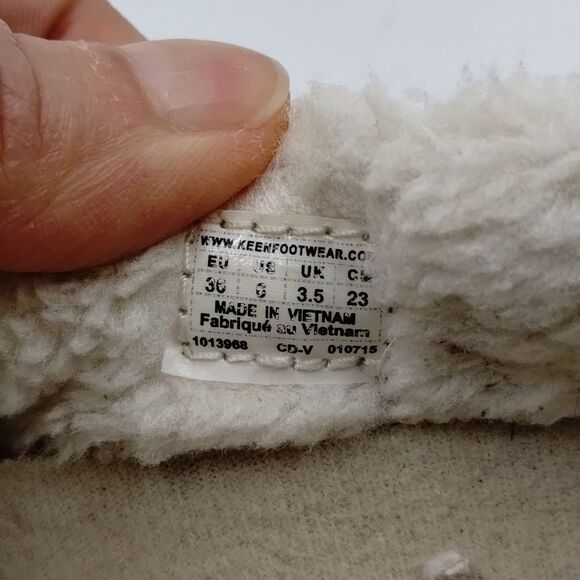 Keen Howser Slide Wool Slip on Clog Shoes Navy Cream Size 6 - Picture 6 of 11